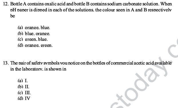 CBSE Class 10 Science MCQs Set 2, Multiple Choice Questions